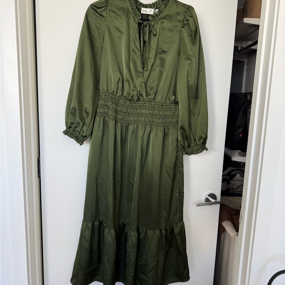 Eliza J Olive Long Sleeve Dress